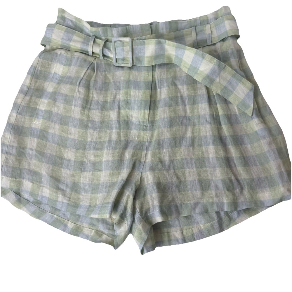 Heartloom Gabriella Linen Shorts Pastel Plaid Sz‎ S NWT Easter Spring